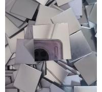DIY Disco Ball Glass Mirror Stickers 100PCS 50X50MM for Artistic Home Decor (Silver)