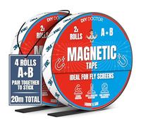 DIY Doctor A+B Magnetic Tape - Magnetic Strips Self Adhesive - 2 Pack - 5m + 5m A and B Polarity - Cut To Fit Magnetic Strip - Self Adhesive Magnets - Magnet Strips