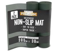 DIY Doctor Anti Slip Gripper Rolls 2 Pack - 190 x 30cm Non Slip Rug Underlay for Laminate Flooring - Carpet and Rug Grippers - Rubber Mat Shelf and Drawer Liner - Green