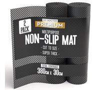 DIY Doctor Anti Slip Rug Gripper Rolls, 190 x 30cm, 4 Pack, Black