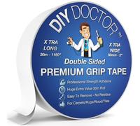 DIY Doctor Double Sided Carpet Tape Heavy Duty, 50mm x 30m No Residue Extra Strong Sticky Rug Grip Adhesive Tape, Long-Lasting for Home & Professional Use