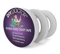 DIY Doctor Double Sided Tape Craft - 3 Clear Rolls 28m Long (1x6.3mm, 1x12.6mm & 1x24.5mm Width) Double Sided Adhesive Tape - Craft Tape - Double Sided Sticky Tape - Ideal for Scrapbooking Photo Album