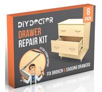 Diy Doctor Drawer Doctor Kit - 8 Pack - Repair Sagging Drawer Bottoms - Drawer Strengthener And Front Fix Brackets