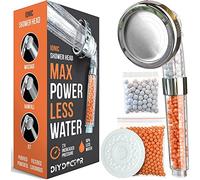 DIY Doctor Ionic Shower Head with Water Beads - High Pressure Shower Heads - Shower Head to Increase Pressure - Hard Water Filter Shower Head - 2X Increase in Pressure - 50% Less Water - 3 Modes