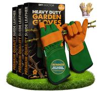 DIY Doctor Leather Gardening Gloves, Unisex Thorn Proof, 3 Pack