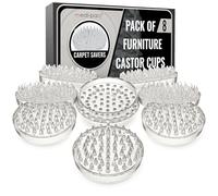 DIY Doctor - Pack of 8 Furniture Castor Cups - Carpet Savers - Carpet Protectors Cups To Remove Indentations and Damage - Furniture Carpet Protectors Cups - 53 spikes each - 50mm Diameter