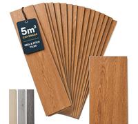 DIY Doctor Self Adhesive Vinyl Floor Tiles 5.02m², Wood Effect, Dark Wood | 36 Peel and Stick Planks - Waterproof, Wear Resistant - Lays Over Existing Kitchen, Bathroom, Hallway Floors
