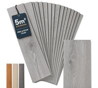 DIY Doctor Self Adhesive Vinyl Floor Tiles 5.02m², Wood Effect, Light Grey | 36 Peel and Stick Planks - Waterproof, Wear Resistant - Lays Over Existing Kitchen, Bathroom, Hallway Floors