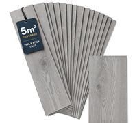 Diy Doctor Self Adhesive Vinyl Floor Tiles, Wood Effect Planks, Light Grey