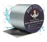 DIY Doctor Waterproof Tape for Leaks - Butyl Roof Sealant Tape - Outdoor Waterproof Repair Tape with Aluminium Foil - 100mm x 5m
