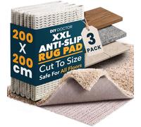 DIY Doctor XXL Rug Gripper, 200x200cm Non-Slip Underlay, 3 Pack