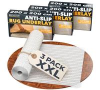 DIY Doctor XXL Rug Gripper (3 Pack) - 200x200cm Non-Slip Matting Roll - Anti Slip Rug Underlay for Hardwood, Tile & Laminate - Rug Grip Stopper & Non-Slip Mat for Floors
