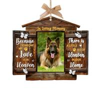 DIY Dog Memorial Picture Frame Ornament in Loving Memory Ornament for Pets Lover Because Someone We Love is in Heaven There is A Little Bit of Heaven in Our Home Sympathy Gift for Loss of Dog Cat