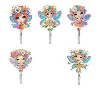 DIY Dot Diamond Hook Wall Hooks Diamond Art Painting Creative Design Acrylic Wall Hooks Command Hooks Adhesive Hooks for Bathroom Kitchen Towel Hanging Hook Behind Metal Door-Fairy