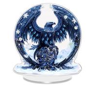 DIY Dot Diamond Irregular PET Desktop Ornaments for Adults, Diamonds Art Painting Home Decoration Ornaments for Home Office Decor (Single-Sided Diamond)-Eagle