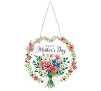 DIY Dot Diamond Pendant Art Painting Mother's Day Flowers Hanging Ornaments Home Decoration