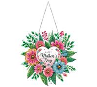 DIY Dot Diamond Pendant Art Painting Mother's Day Flowers Hanging Ornaments Home Decoration