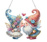 DIY Dot Diamond Pendant for Adults, Flower Fairy Diamond Art Painting Home Decoration Pendant Ornaments for Home Office Decor (Single-Sided Diamond)-#15-Goblin