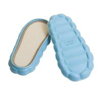 DIY Double-Line Sole Upgraded Handmade Crocheted Slipper Cotton Sole Non-Slip Warm Lightweight Hook Shoe Soles(Blue,38-39)