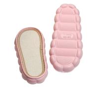 DIY Double-Line Sole Upgraded Handmade Crocheted Slipper Cotton Sole Non-Slip Warm Lightweight Hook Shoe Soles(Pink,34-35)