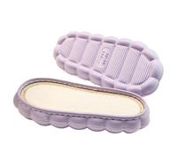 DIY Double-Line Sole Upgraded Handmade Crocheted Slipper Cotton Sole Non-Slip Warm Lightweight Hook Shoe Soles(Purple,44-45)