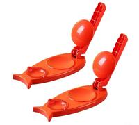 DIY Dumpling Maker Set 2Pcs 3 In 1 Kitchen Tool for Quick and Easy Dumpling Preparation (Red)