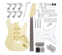 DIY Electric Guitar Kit 6 Strings 22 Frets Fingerboard Basswood Neck Body Electric Guitar Guitarra With Connecting Cable