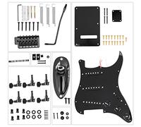 DIY Electric Guitar Kit, ST Guitar Parts, Complete Set with Pickguard Back Cover B System, Pla Metal Electron ls for Custom ting and Assembly