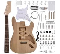 DIY Electric Guitar Kit with Mahogany Body,6 Strings Electric Guitar Kits W/Maple Neck, Rosewood Fretboard, H-H Pickups, All Accessories Included,Floyd-rose (ZFGK001M)