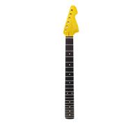 DIY Electric Guitar Neck 22 Fret 25.5 Inch Yellow Paint Rosewood Fretboard Dot Inlay for replacement