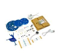 DIY Electronic Circuit Board Kit, Musical Dancing Ballerina Music Box With LED Lights Educational Soldering Practice Set, For Electronics Beginners Hands On Learning Project