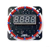 DIY Electronic Clock Soldering Kit, Rotating LED Display with Digital Display 5V USB Powered Soldering Practice Set for Beginners, Hobbyists(B)