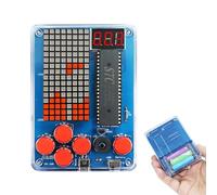 DIY Electronic Game Console Soldering Kit, DIY Electronic Soldering Exercise Set with Acrylic Casing, 4 Retro Games, Soldering Exercise Kits Retro Game Consoles for Beginners Learning to Solder