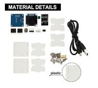 DIY Electronic Kit Mini Clock for Esp8266 with Hd Display Screen 5V USB Powered Transparent Acrylic Shell Automatic Timing Module for Student Project Hobby