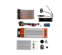 DIY Electronic Maker Kit, Solderless Breadboard Starter Set with 400/830 Point Boards, Jumper Wires, LED, Buzzer, Battery Holder, MT3608 Boost Module for Arduino, for Beginners Students STEM Education