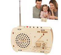 DIY Electronic Radio Set - Wooden Building Kit for Crafts, Educational Toy Rod, Portable Craft Set for Experimental and Ed Project