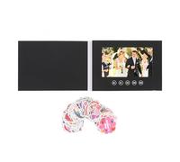 DIY Electronic Video Greeting Card, LCD Screen Video Brochure, 720P HD Playback with Sticker Pack, Personalized Video Display for Wedding Anniversary Company Promotion (5inch)