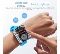 DIY Electronic Watch Assembly Kit with LED Display and Circuit Board Including Dual Time Format and Power Saving Functionality (Lake Azure)
