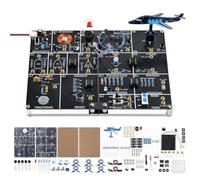 DIY Electronics Learning Board Soldering Kit, STEM Circuit Experiment Kit with Touch, Sound, Light & IR Sensors, Logic Gates, Timer & Flip-Flop Modules for Students & Electronics Learning