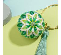 DIY Embroidery Kits Temari Ball Keychain Sets with Round Ball, Color Threads, Tassels, Bell, Needles Assorted DIY Finding Tools for Art Crafts Bag Decor Key Ring