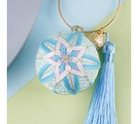 DIY Embroidery Kits Temari Ball Keychain Sets with Round Ball, Color Threads, Tassels, Bell, Needles Assorted DIY Finding Tools for Art Crafts Bag Decor Key Ring