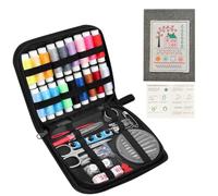 DIY Embroidery Stitch Book Kit - Beginner-Friendly Embroidery Kit with Needle Thread Tools & English Instruction Manual, Cross Stitch & Embroidery Sampler Book for Adults & Beginners, Craft Sewing Set