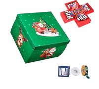 DIY Explosion Gift Box, Surprise Case DIY Gift Cardboard, 5 Layer Explosion Box with Bow Ribbon, Creative Surprise Container for Anniversary Festival Record Memories
