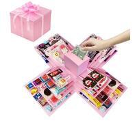 DIY Explosion Gift Box, Surprise Gift Box, Includes a Creative Little Box for Holding Cash Gifts,Photos and Small Gifts, Creative Gift for Valentine's Day, Birthdays, Wedding Anniversaries (Pink)