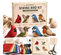 DIY Fabric Bird Craft Kit - Creative Handmade Art, Stitch Your Own Whimsical World Patchwork Sewing Set 3D Cute Animal for Making Ornament Adults Beginners, Gift Holidays Keychain
