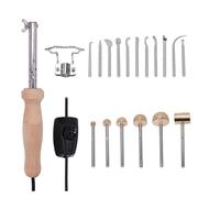 DIY Fabric Flower Making Kit with Electric Ironing Machine, 17 Heads, Brass Tool Set for Artificial Flowers and Home Craft Projects