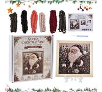 DIY Fabric Tucking Craft - Santa Claus Beginner Kit & Holiday Decor | Perfect Seasonal DIY Project To Craft Gorgeous Wall Art For Bedrooms, Living Rooms, Study Spaces, Offices, Or Holiday Party