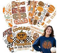 DIY Fall Shirts for Women 2025 Girls Boys Iron-on Heat Transfer Vinyls for Fall Pillow Covers Arts Crafts Table Runner Outfits Personalized HTV Decorations Customize Autumn Gifts Decal Cutouts