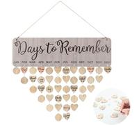 DIY Family Birthday Reminder Board, Wooden Hanging Calendar with Tags for Important Dates