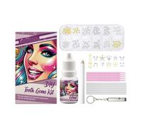DIY Fashion Teeth Gem Kit - Create Your Unique Sparkling Smile with Varied Gemstones, Long-Lasting Adhesive, and Safe Material(1PCS)